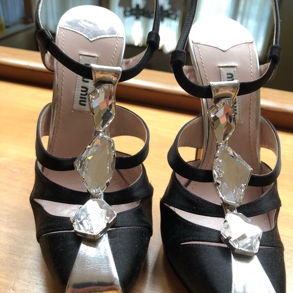 MiuMiu Swarovski crystal heels - Picture 3 of 4